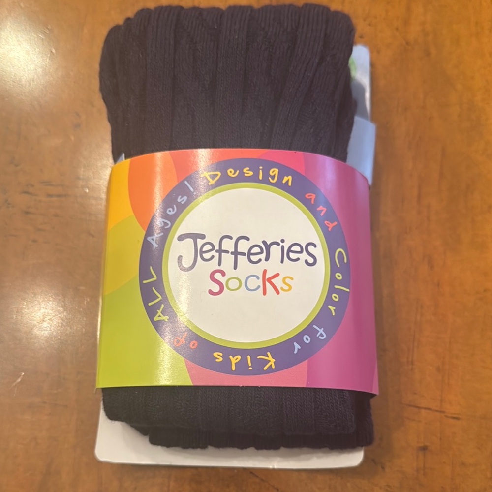 NWT Jefferies Cable Tights - Navy / 4-6 yrs